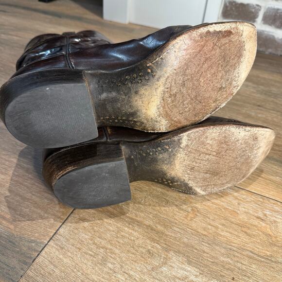 Lucchese Brown Mens Size 12 Mid Calf Boots - Picture 6 of 8